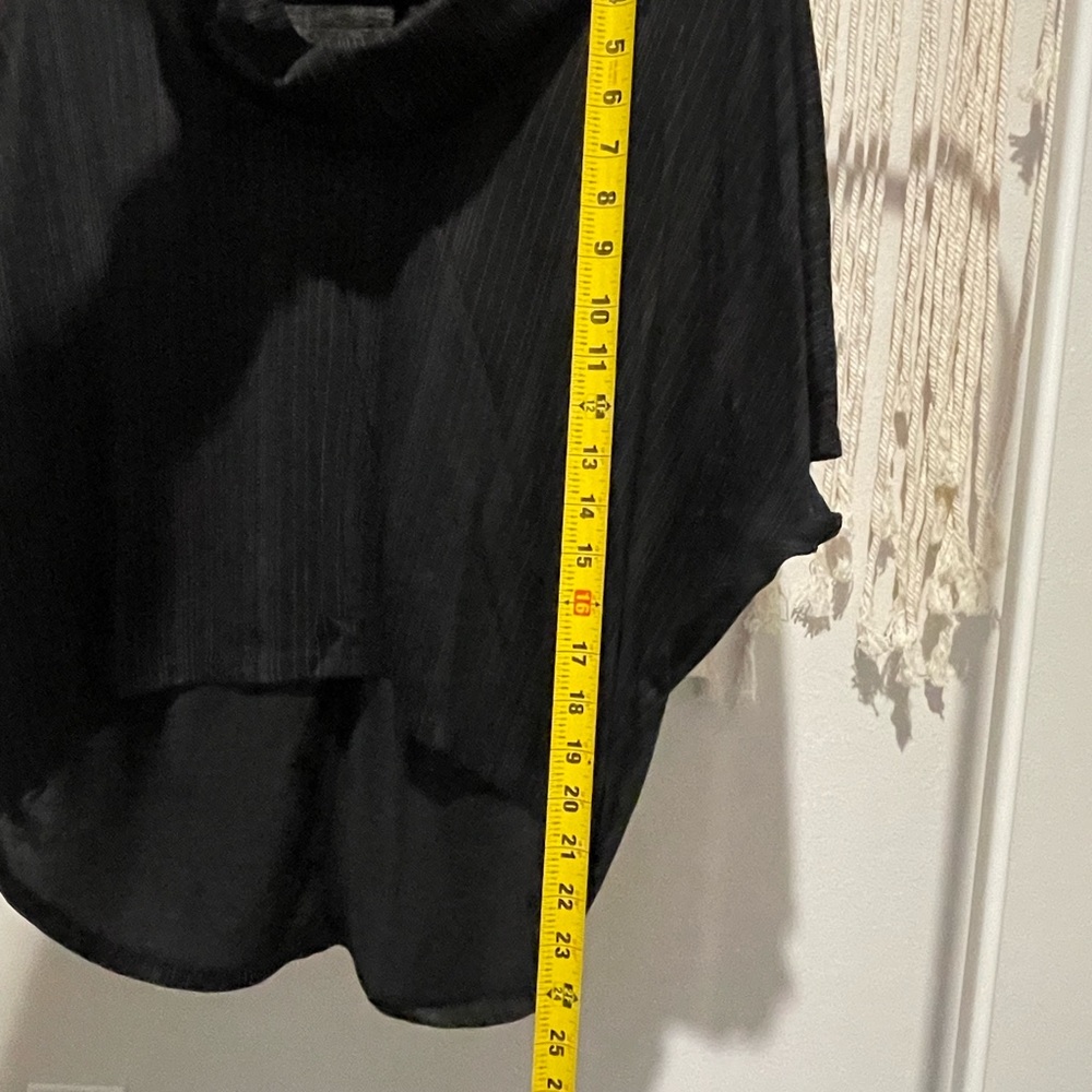Y2K Mossimo Oversized Pinstripe High-Low Blouse Scoop Neck Size M - Picture 4 of 5